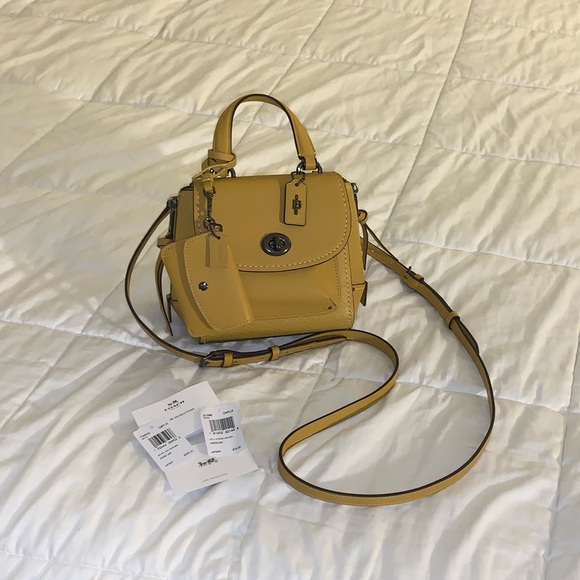 Coach Handbags - Coach yellow mini faye backpack/crossbody & wallet